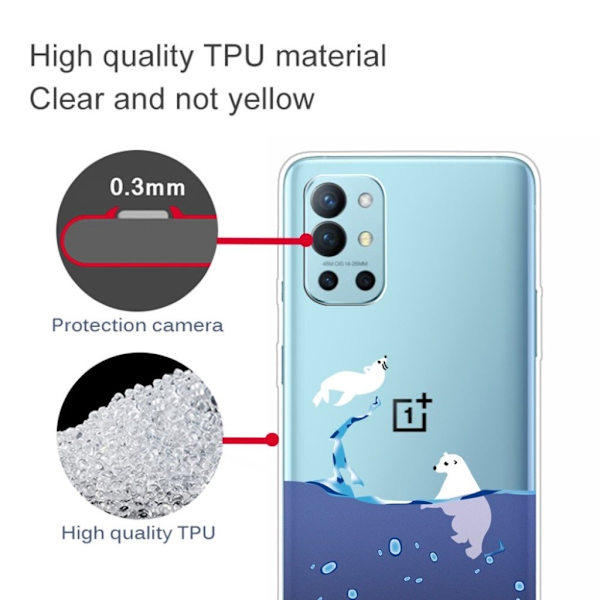 Deco OnePlus 9R skal - Isbjörn Blå