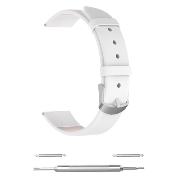 Samsung Galaxy Watch Active hållbar läder klockarmband - vit Vit
