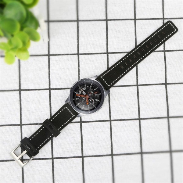 Huawei Watch GT 2e / GT 2 46mm Cowhide urrem i ægte læder - Sort Black