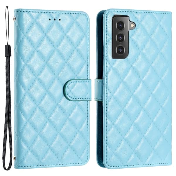 Funktionelt Samsung Galaxy S22 Plus rombe etui med pung Blue