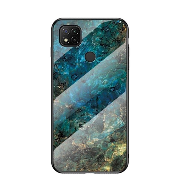 Fantasy Marmor Xiaomi Redmi 9C skal - Smaragd Marmor Blå