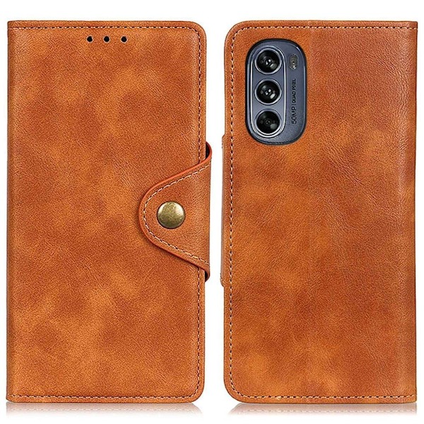 Alpha Motorola Moto G62 5g Flip Etui - Brun Brown
