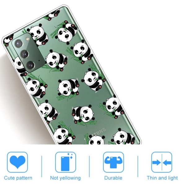 Deco Samsung Galaxy Note 20 kotelot - Söpö Panda White
