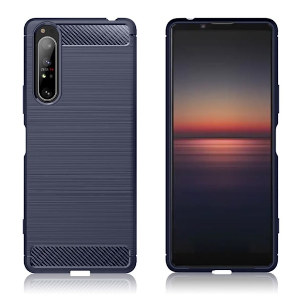 Carbon Flex Sony Xperia 1 II deksel - Blå Blue