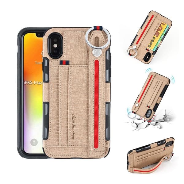 SHOUHUSHEN iPhone Xs Max stötsäkert hybridfodral - Khaki Beige