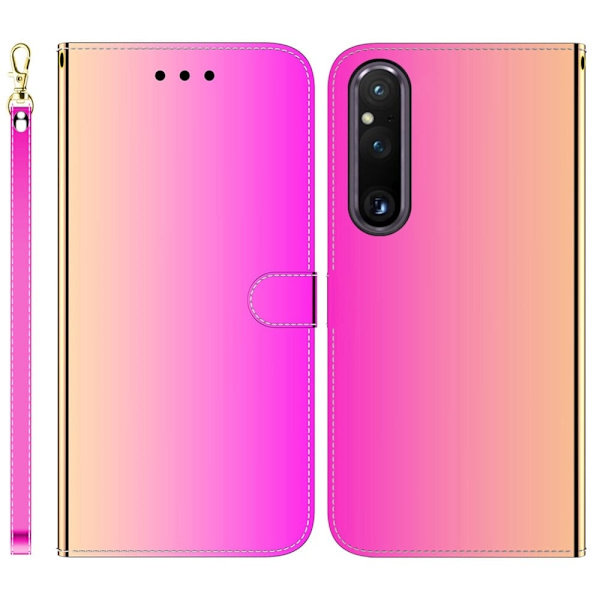 Mirror Sony Xperia 1 V Flippetui - Rose Pink