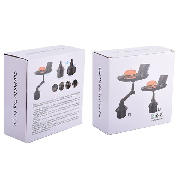 HS-P05 Universell, kort, roterbar bilholder for telefon + matbrett Black