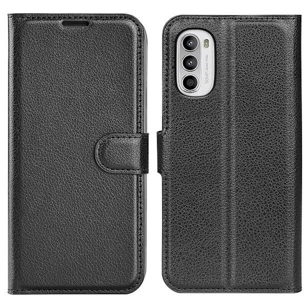 Klassisk Motorola Moto G82 / Motorola Moto G52 flip etui - Sort Black