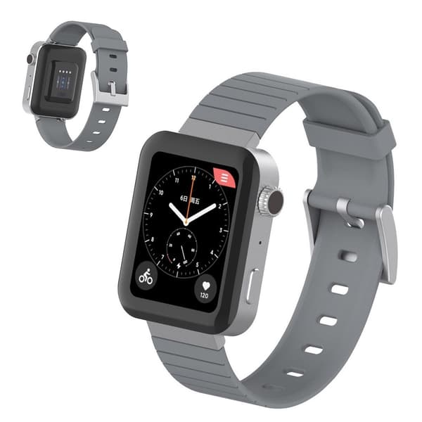 Xiaomi Mi Watch Premium Edition silikoninen kellonauha - Vaalean Harmaa Silver grey