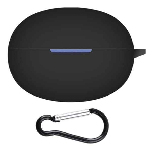 Realme Buds Air 5 silikoneetui med spænde - Sort Black