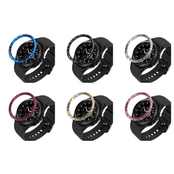 Samsung Galaxy Watch 4 Classic (46mm) takymetrin tyyliin ruostumattomasta teräksestä valmistettu kehysrengas - Sininen / Valkoinen Blue