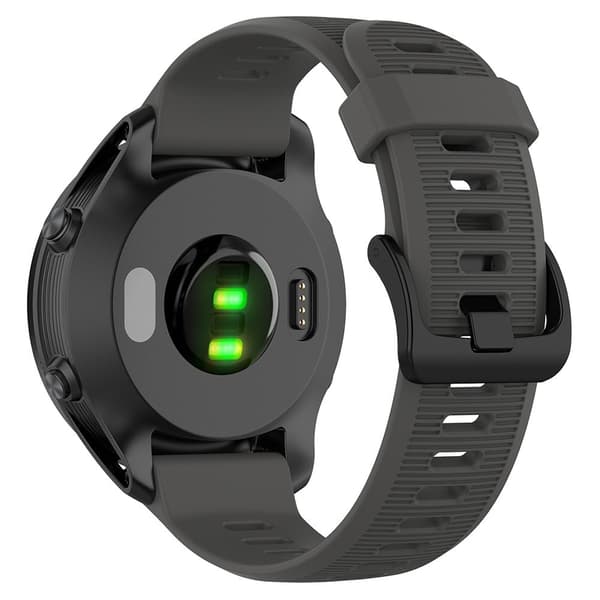 Garmin Forerunner 945 / 935 korvaava kellonhihna teräksinen solki kuvioitu silikoninen kellonhihna - Harmaa Silver grey