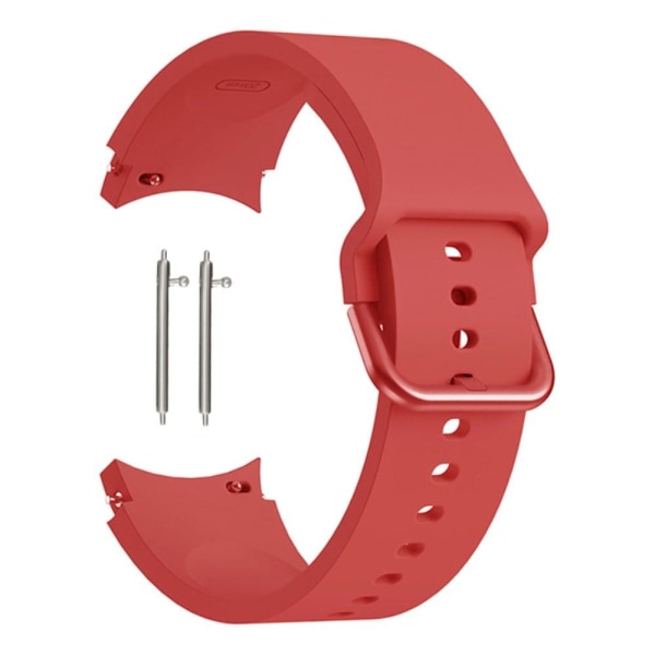Solid color silicone watch strap for Samsung Galaxy Watch 4 - Re Red