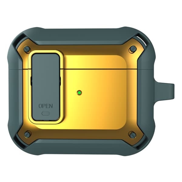 AirPods 3 snap-on cover design TPU-etui - Grøn / Guld Gold