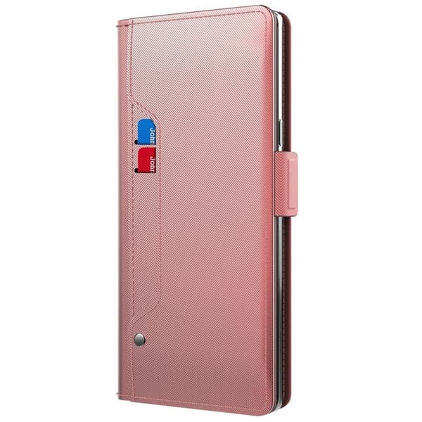 Snyggt Motorola Edge 40 fodral med sminkspegel - Roséguld Rosa