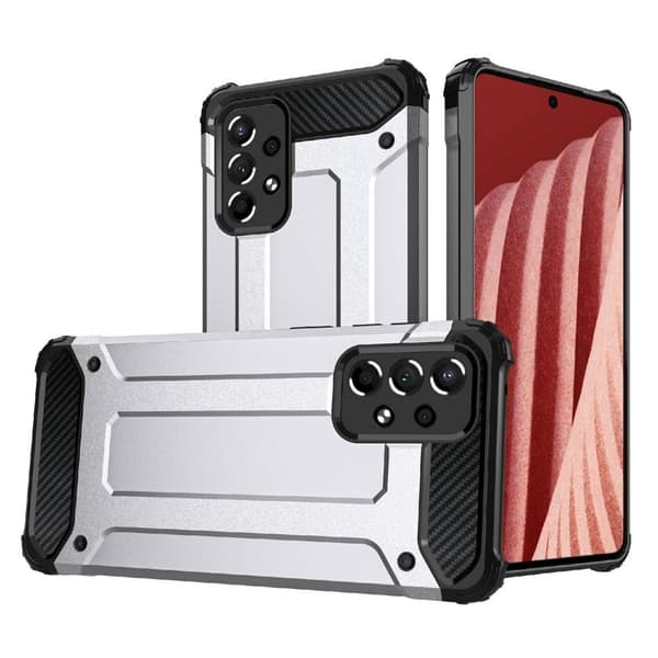Armour Guard Samsung Galaxy A73 skal - Silver/Grå Silvergrå