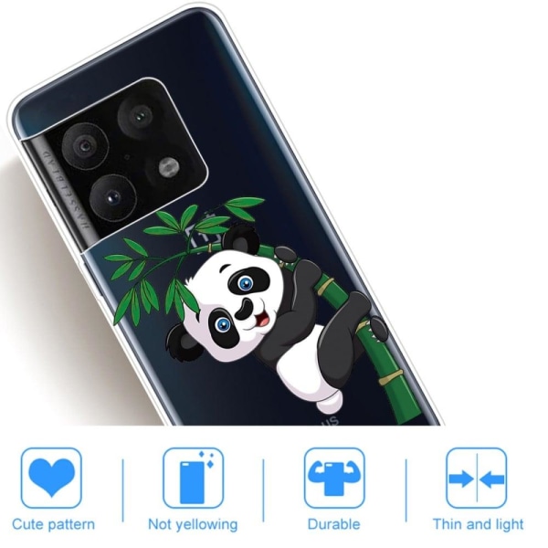 Deco OnePlus 10 Pro Suojakotelo - Panda And Bamboo Black