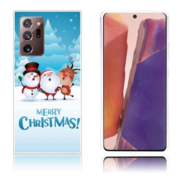 Christmas Samsung Galaxy Note 20 Ultra fodral - snögubbe / älg / Vit