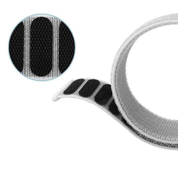 Fitbit Charge 3 klockarmband med kardborrestängning i nylon - Silver Silvergrå