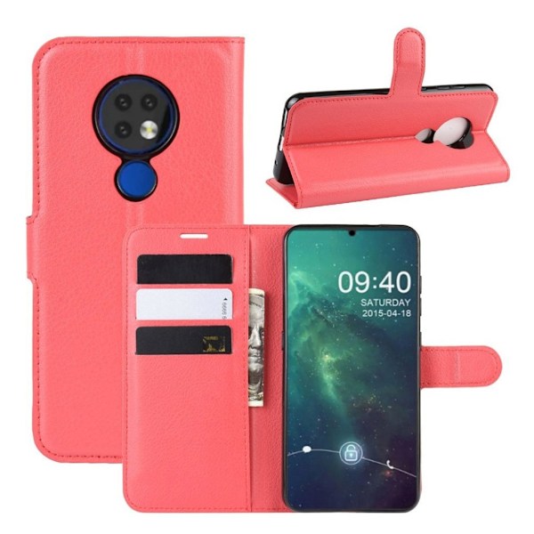Alpha läder Nokia 6.2 fodral - Röd Röd