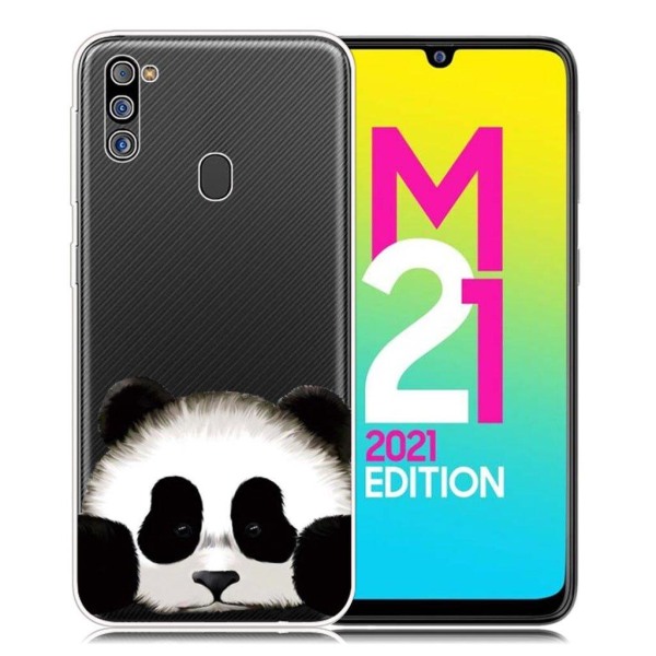 Deco Samsung Galaxy M21 2021 skal - Söt Panda Vit