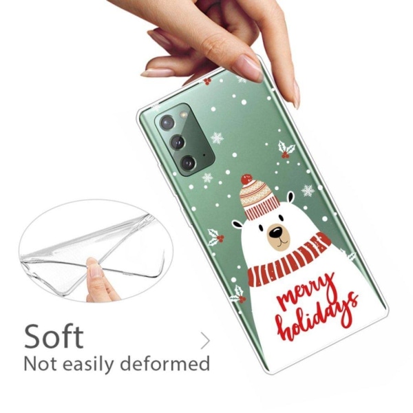 Christmas Samsung Galaxy Note 20 fodral - Merry Holidays Vit