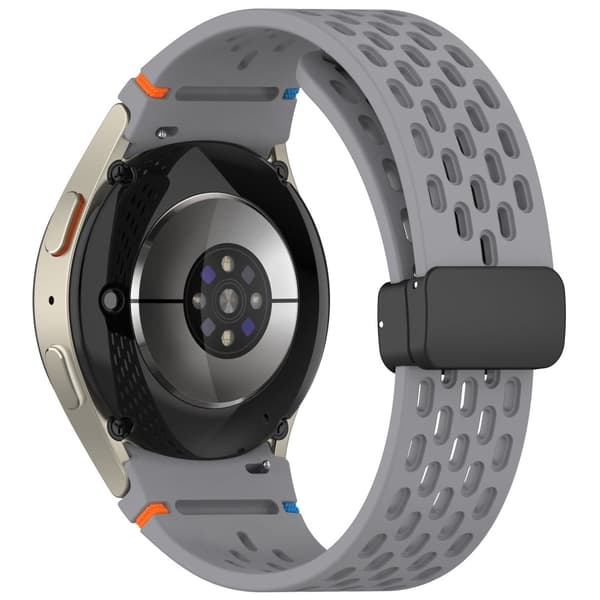 Samsung Galaxy Watch7 / 6 / 5 / 4 / FE Erstatningsarmbånd Justerbar silikonklokkerem - Grå Silver grey