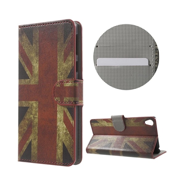 Hagerup læder-etui til Sony Xperia E5 - Union Jack Multicolor