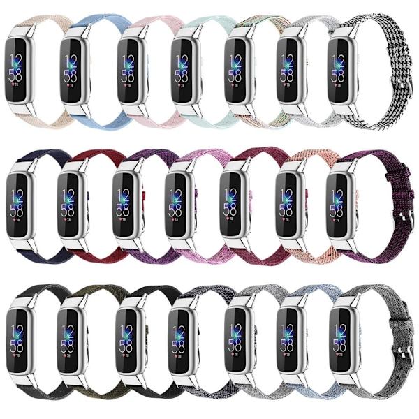 Fitbit Luxe klockarmband i canvas - Himmelsblå / Storlek: S Blå