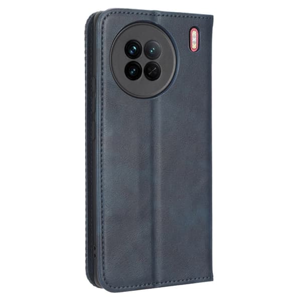 Bofink Vintage Vivo X90 Læder Etui - Blå Blue