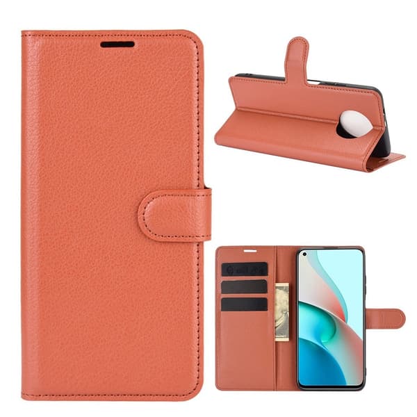 Classic Xiaomi Redmi Note 9T / Note 9 5g Läppäkotelo - Ruskea Brown