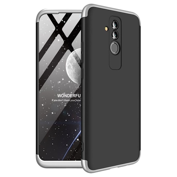 Huawei Mate 20 Lite GKK 3 delat hårt plast mobilskal med matt yta - Silver/ Svart Silvergrå