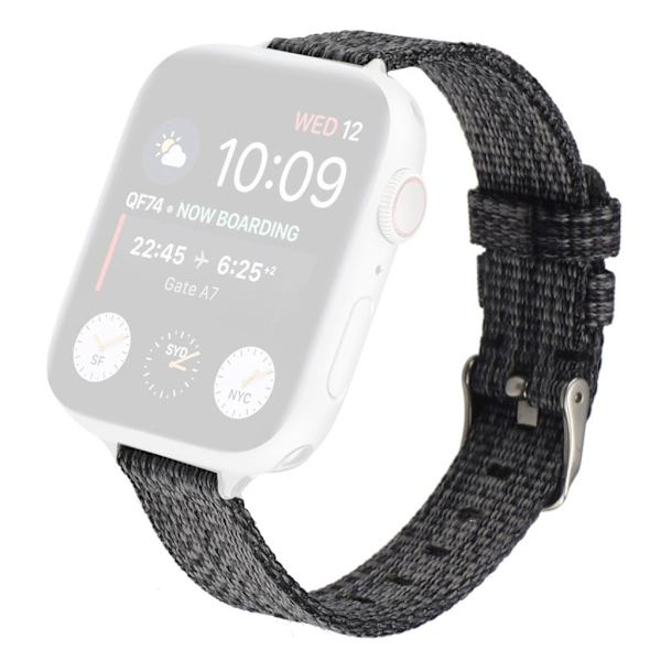Apple Watch Series 6 / 5 44mm nylonkellonauha - Harmaa Silver grey