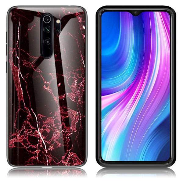 Fantasy Marble Xiaomi Redmi Note 8 Pro kuoret - Punainen Red