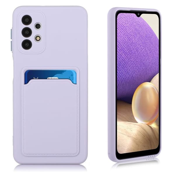 Card Holder Deksel til Samsung Galaxy A32 5G - Lyselilla Purple