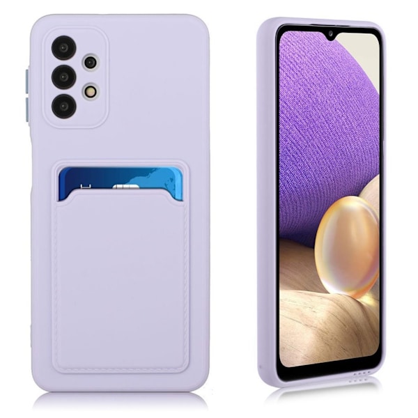 Card Holder Suojakuori For Samsung Galaxy A32 5G - Vaaleanvioletti Purple