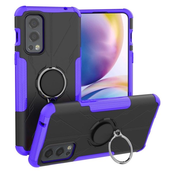 Kickstand-cover med magnetisk plade til OnePlus Nord 2 5G - Lill Purple