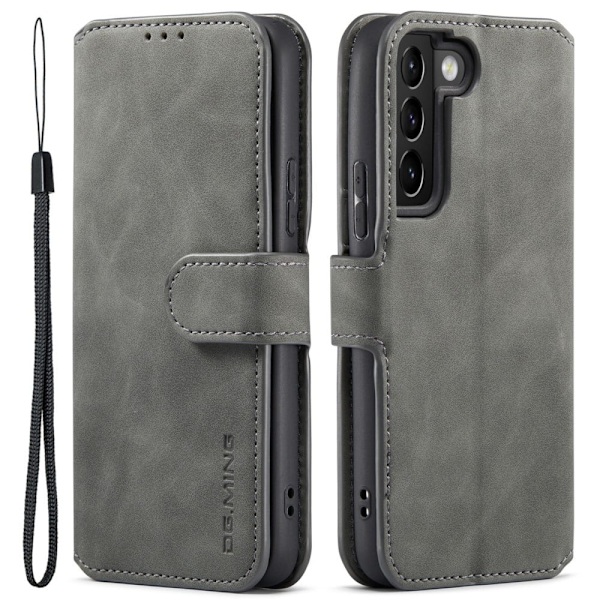 DG.Ming Samsung Galaxy S22 Plus Retro Suojakotelo - Harmaa Silver grey