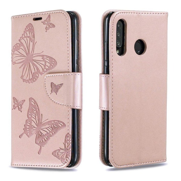 Butterfly Huawei P30 Lite kotelot - Ruusukulta Pink