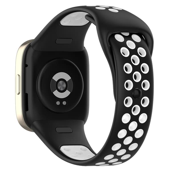 Xiaomi Redmi Watch 3 / Lite 3 dobbeltfarvet silikone rem - Sort / Hvid Black