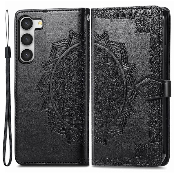Mandala Samsung Galaxy S23 Plus Flip Etui - Sort Black
