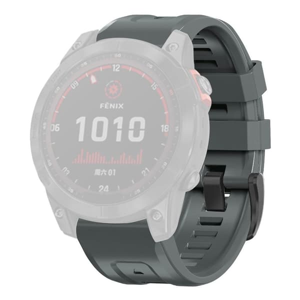 Garmin Fenix 7X silikonikellon hihna soljella - Charcoal Black