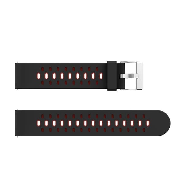 Samsung Galaxy Watch Active kaksivärinen silikoninen ranneke - Musta / Punainen Multicolor