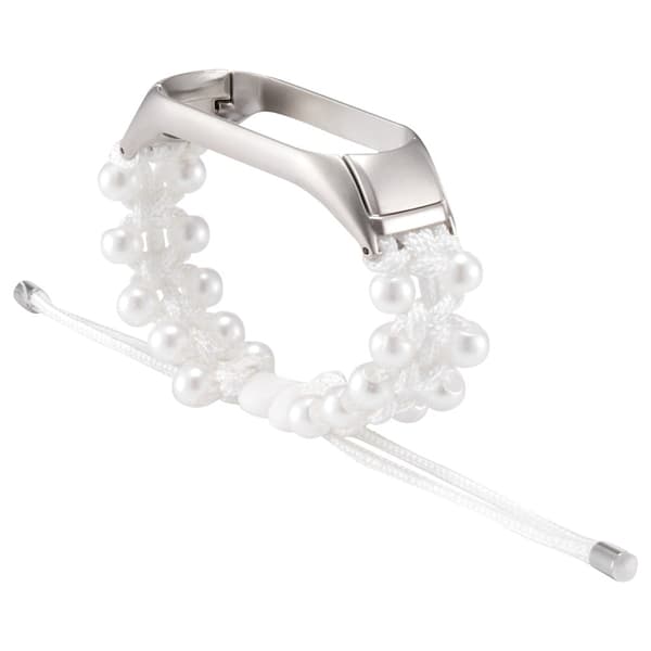 Xiaomi Mi Smart Band 4 / 3 stilig perle dekor urrem - Hvit White