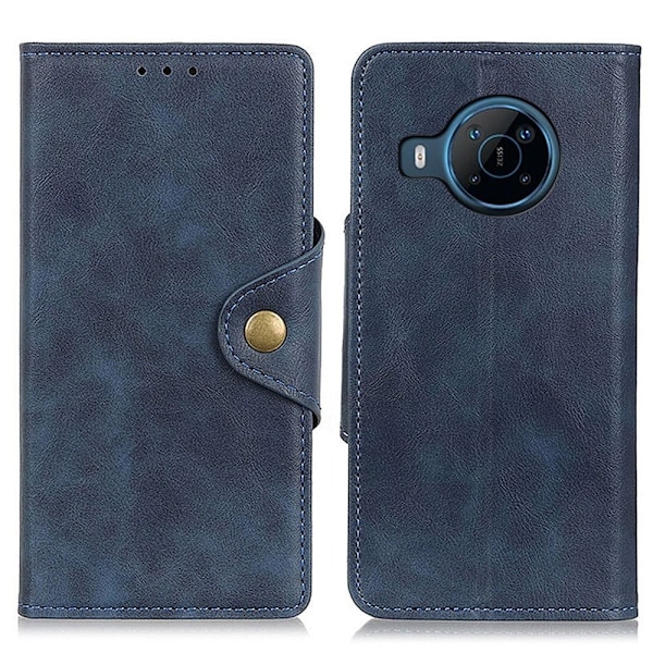 Alpha Motorola Moto E30 læder flip etui - Blå Blue