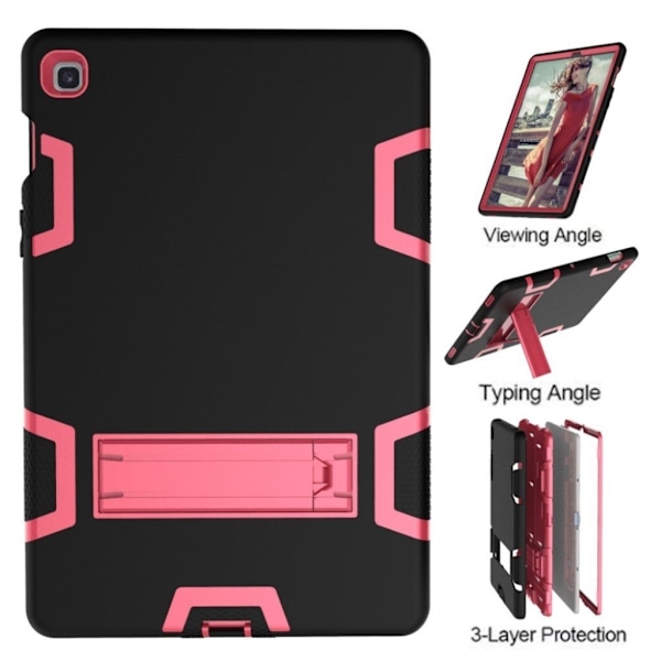 Samsung Galaxy Tab S5e iskunkestävä hybridikotelo - Musta / Ruusu Pink