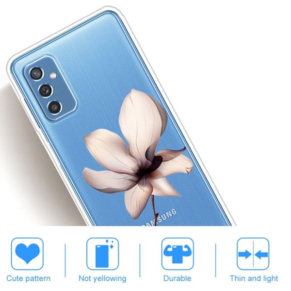 Deco Samsung Galaxy M52 5G Etui - Lyserød Blomst Pink