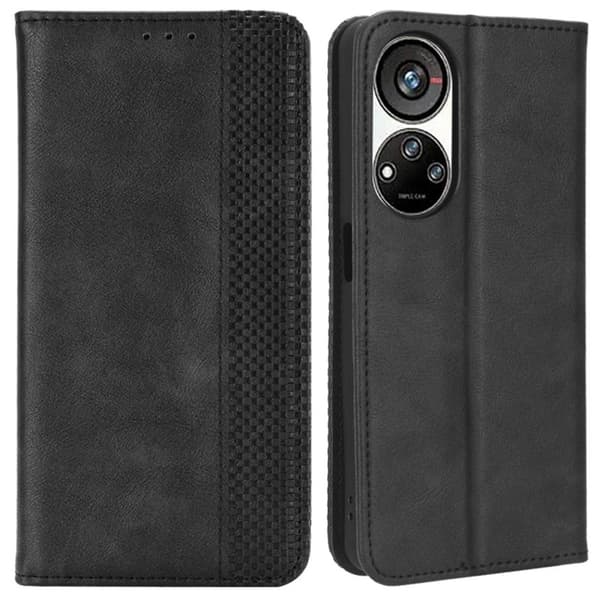 Bofink Vintage ZTE Blade V40s Nahkakotelo - Musta Black