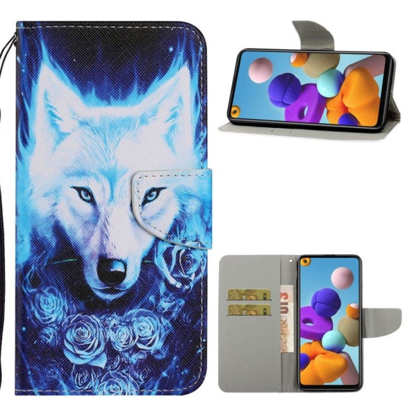 Wonderland Samsung Galaxy A21s Flip Etui - Ulv Blue