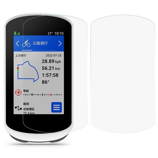 2Pcs Garmin Edge Explore 2 tempered glass screen protector Transparent